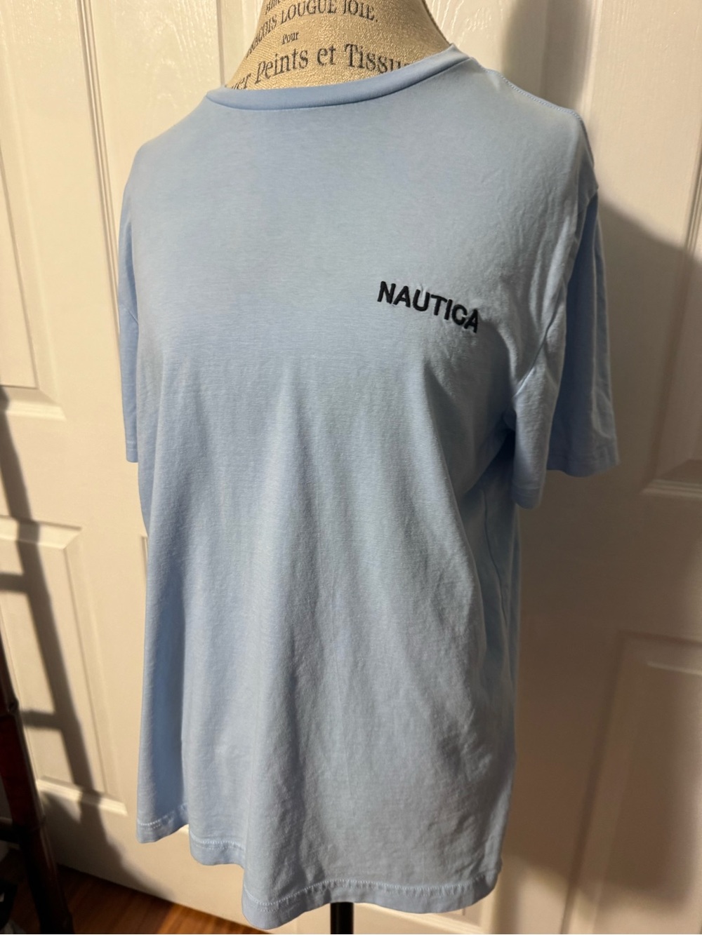 Medium Nautica Unisex Light Blue Logo Performance Tee - Picture 13 of 15